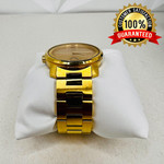 MOVADO $795 BIG GOLD STAINLESS STEEL BOLD SWISS MUSEUM DOT WATCH