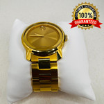 MOVADO $795 BIG GOLD STAINLESS STEEL BOLD SWISS MUSEUM DOT WATCH