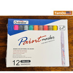 (2 BOXES= 24Ea) Overseas PMA-520 Paint Markers, Permanent Oil Based (12 Colors)
