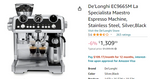 De'Longhi EC9665M La Specialista Maestro Espresso Machine, Stainless Steel