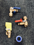 Hydro Maste 3/4" Tankless Water Heater Service Valve Kit + Pressure Relief Valve