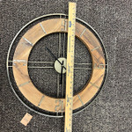 Creative Co-Op Metal and Fir Wood Dia Wall Clock, Brown