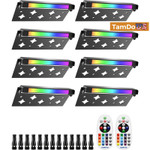 Doreio 5W RGB Retaining Wall Lights 7 inch LED Hardscape Lighting Color (8 Pack)