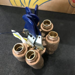 (LOT OF 5) NIBCOS S-585-70-66 Two-piece Bronze Ball Valve 3/4" Solder