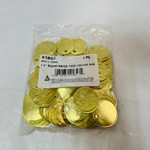 1.5" Round Brass Tags 41857, 100-Pack, Blank ID Tag with Hole, Heavy Duty