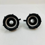 Pair 2X3/4" Black Plastic Hose Pipe Adapters Connectors Fittings NEW