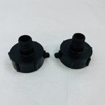 Pair 2X3/4" Black Plastic Hose Pipe Adapters Connectors Fittings NEW