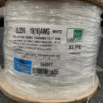 UL3266 18(16) AWG White XLPE Wire, 300V, 5000FT Spool, RoHS Compliant