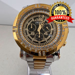 Miche Luxury Limited Edition Natural Diamond Wrist Watch 109/348, Gold Stone