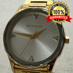 Wittnauer Women's Watch $675 #WN4106 Diamond Accent Gold-Tone sapphire crystal