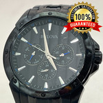 Bulova $450 Men's Black Ion 98C121 Quartz Classic Watch