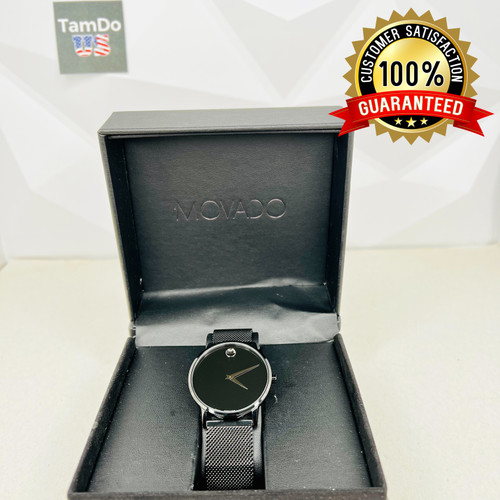 MOVADO $995 MUSEUM CLASSIC MEN'S SWISS WATCH 40MM STAINLESS STEEL MESH BRACELET