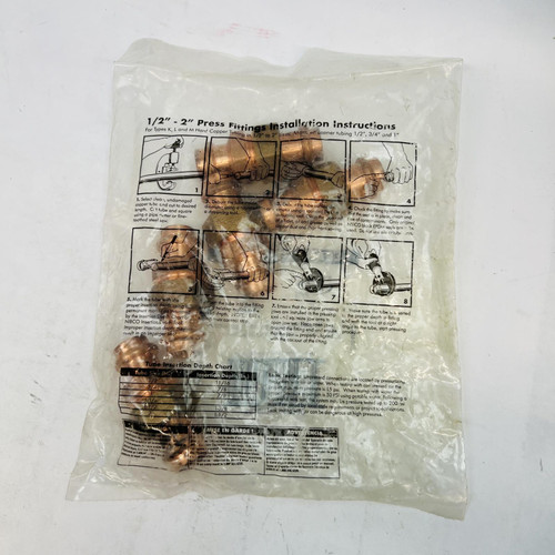 (BAG OF 5) NIBCO PC633 UNION 1/2" PRESS X PRESS COPPER 9256400PC