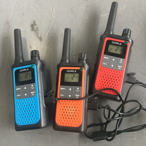 Durlk Zx-808 Long Rang Adult Noaa Weather Orange Red & Blue Walkie Talkies