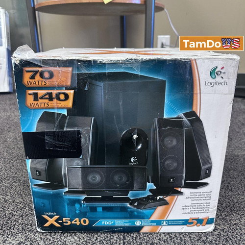 Logitech X-540 5.1 Surround Sound Speaker System with Subwoofer