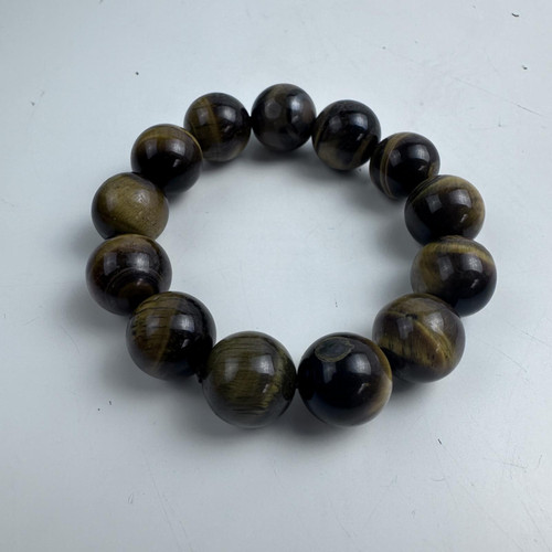 Natural Tiger Eye Beaded Bracelet, 10mm Beads, Men's/Women's Jewelry Natural Tiger Eye Beaded Bracelet, 10mm Beads, Men's/Women's Jewelry
