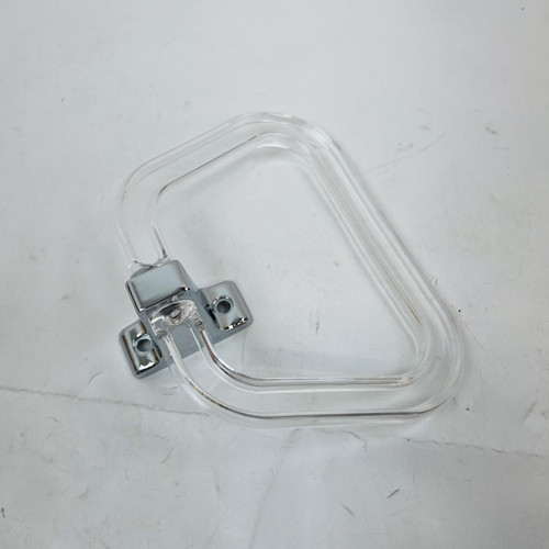 Clear Acrylic Handle Pull Modern Chrome Base Bathroom Shower Door Cabinet