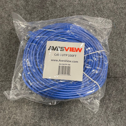 (Lot of 5) AvesView CAT6 UTP Ethernet Patch Cable High Speed, 100ft, Blue (Lot of 5) AvesView CAT6 UTP Ethernet Patch Cable High Speed, 100ft, Blue
