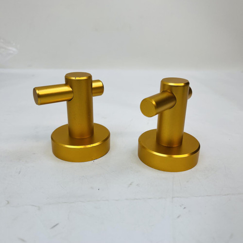 Pair Gold Metal Stands Audio Isolation Feet Equipment Display Holders