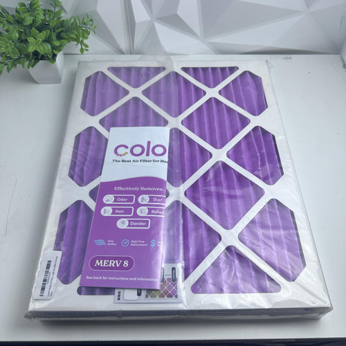 Colorfil 16x20x1 Air Filter MERV 8, Odor/Dust/Pollen Removal, 2-Pack, New