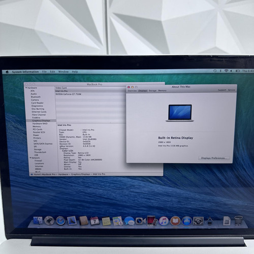 MacBook Pro (Retina, 15 inch, End 2013) Core i7 2.3Ghz, 16GB, 121GB SSD