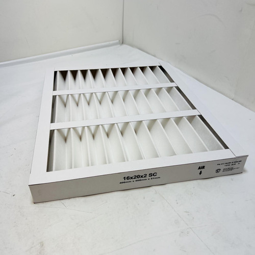 C MERV 8 Pleated Air Filter 16x20x2 Self Supporting, Box of 12