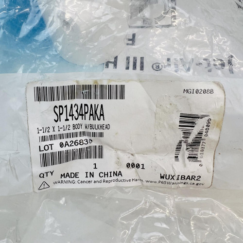 Hayward SP1434PAKA 1-1/2" x 1-1/2" Body with Bulkhead, Genuine Pool Part Hayward SP1434PAKA 1-1/2" x 1-1/2" Body with Bulkhead, Genuine Pool Part