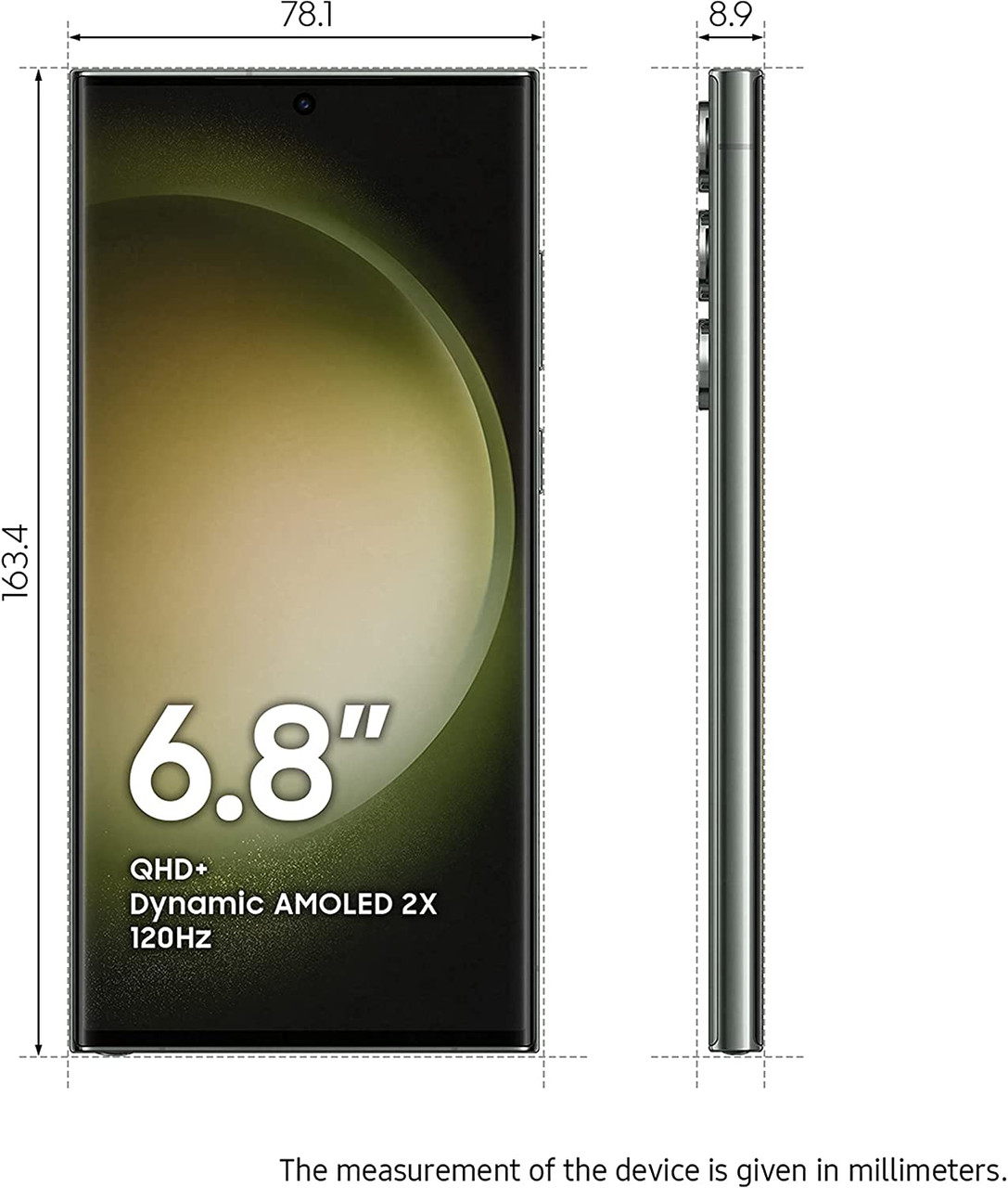 Samsung Galaxy S23 Ultra, 8 GB, 256 GB, Dual-SIM, green
