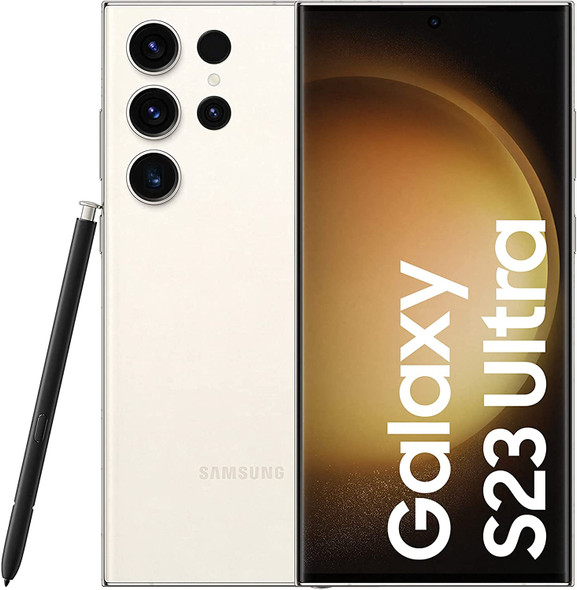 Samsung Galaxy S23 Ultra 5G SM-S918B/DS 256GB 12GB RAM DUAL SIM (Global Model) Factory Unlocked GSM (Cream)