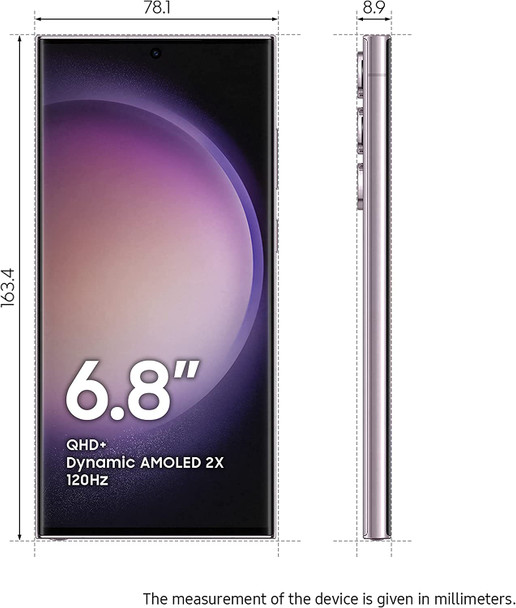 Samsung Galaxy S23 Ultra 5G SM-S9180 512GB 12GB RAM DUAL SIM (Global Model) Factory Unlocked GSM+CDMA (Lavender)