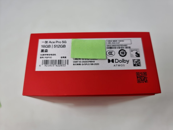 OnePlus 10T Ace Pro PGP110 512GB 16GB RAM DUAL SIM (China Model w/Global ROM) GSM Factory Unlocked (Black)