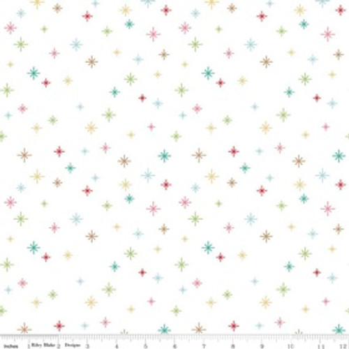 Riley Blake Fabric - Cozy Christmas by Lori Holt - White #C5365