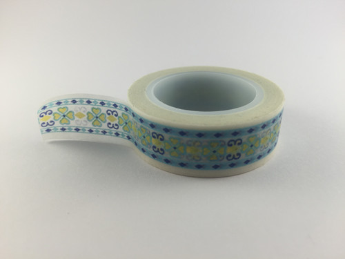 Washi Tape - Blue & Yellow Print #955