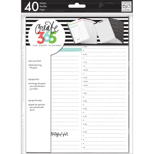 The Happy Planner - Me and My Big Ideas - Classic Daily Sheets (Hourly)