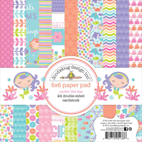 Doodlebug Double-Sided Paper Pad 6" x 6" - Under The Sea