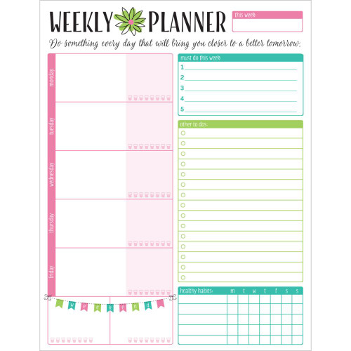 Bloom Daily Planners - Weekly Planning System Pad 8.5"x 11"