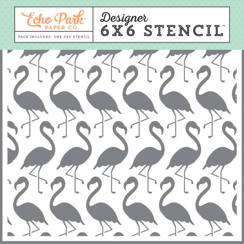 Echo Park Paper - Stencil - Summer Dream Flamingoes