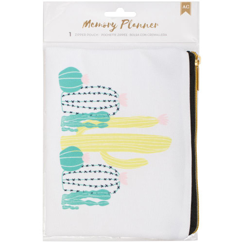 American Crafts - Memory Planner Fabric Zipper Pouch - Cacti