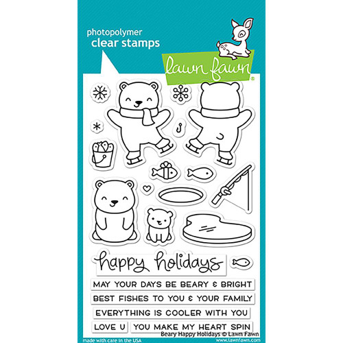 Lawn Fawn Clear Stamps - Beary Happy Holidays