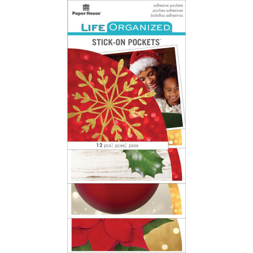 Paper House Life Organized Vellum Planner Pockets - Set of 12 - Christmas