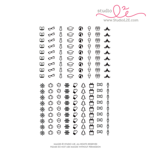 Studio l2e - Planner Stamps - List It: Big Summer/Fall/Winter