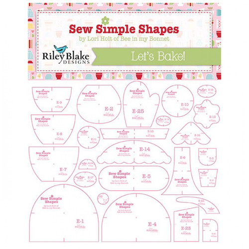 Riley Blake Designs - Lori Holt of Bee in my Bonnet - Bake Sale 2 - Quilt Template Set