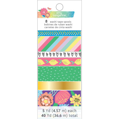 American Crafts - Amy Tangerine - Sunshine & Good Times - Washi Tape Rolls - Set of 8