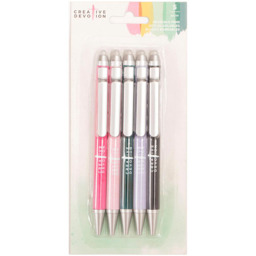 Creative Devotion - Erasable Fine Point Gel Pens - Set of 5