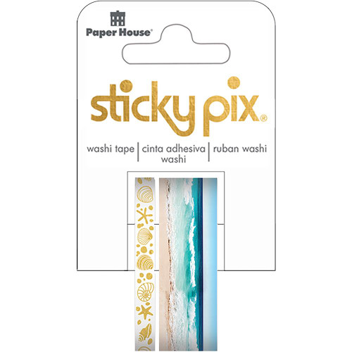 Paper House Sticky Pix Washi Tape - Set of 2 - Beach Panorama