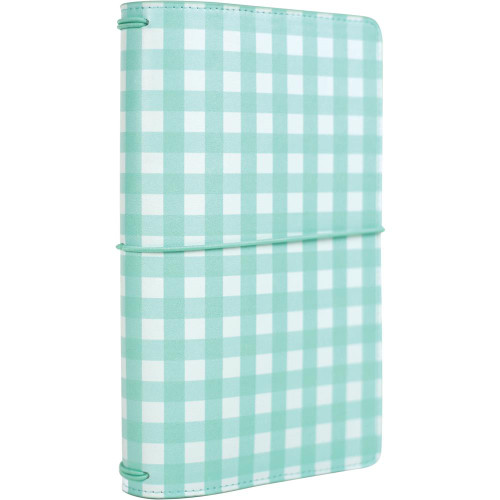 Echo Park Paper - Traveler's Notebook 6"x 9" - Teal Gingham