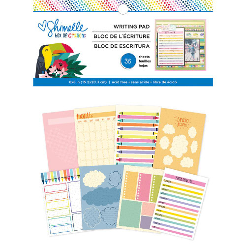 Shimelle Box Of Crayons Writing Pad 6" x 8"