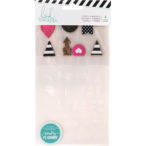 Heidi Swapp - Memory Planner Stencil & Magnetic Clips