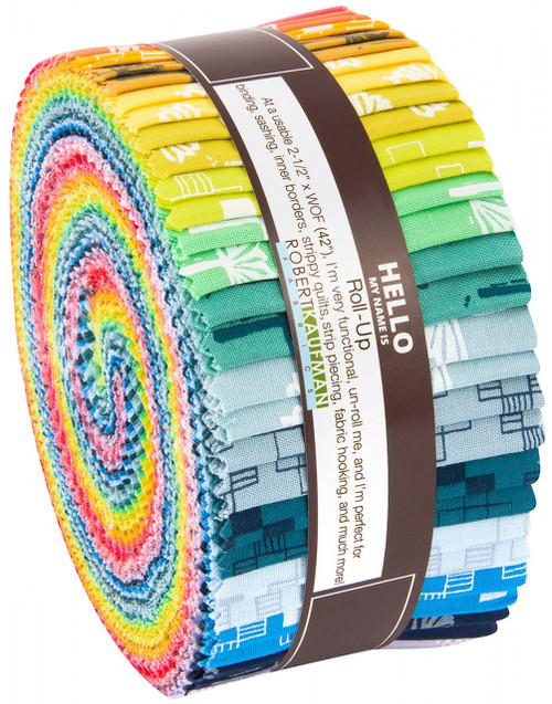 Robert Kaufman Fabric Precuts - Blueberry Park Brights - Jelly Roll