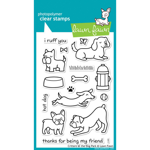 Lawn Fawn Clear Stamps - Critters At The Dog Park